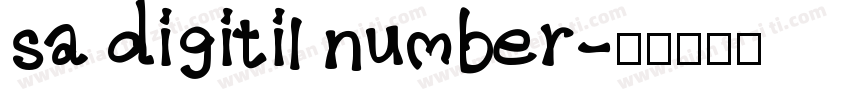 sa digitil number字体转换